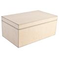 SIGNATURE HOME COLLECTION FC-118-VP-42110 Schatulle in Decoupagetechnik, Galuchat Oberfläche, 34 x 21 x 15 cm, beige