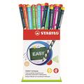 Ergonomischer Dreikant-Bleistift für Links- und Rechtshänder - STABILO EASYgraph in 8 Farben - 36er Pack - Härtegrad HB