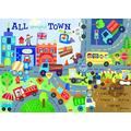 Happy Spaces 70 x 50 x 2 cm, All Around Town by Jill McDonald Leinwandbild, für Kinder,