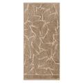 Aneesi Bath & Leisure 70x140 cm Leafy Badetuch aus organischer Baumwolle, Taupe