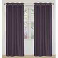 LJ Home Fashions Verdunkeln, isolierend, 132,1 x 241,3 cm Nirgendwo Eclipse Tülle 2-teilig Vorhang Set, lila/aubergine