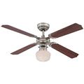 Westinghouse Portland Ambiance EL 7826640 Deckenventilator mit Beleuchtung, A++ to E, Metall, 60 W, E27, dunkles zinn, 105 x 105 x 43 cm