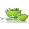 Metaltex 96008710080 Salatschüssel + 4 Schüsseln + Salatbesteck, Kunststoff weiß/grün 26 x 25 x 13 cm
