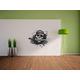 Pixxprint, Wandaufkleber, für das Wohnzimmer, das Schlafzimmer oder Kinderzimmer, Motiv: Totenkopf Pirat 900 x 750 mm Nero (Schwarz)