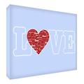 Feel Good Art 21 x 14 x 2 cm A5 Diamant Poliert Love Acryl Token, beige Parent Blau - Soft Blue