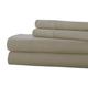 Pacific Coast Textilien 4 T220 Bambus Reichhaltige Solid Tabelle Set Beige Queen, 4-tlg.