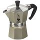 Bialetti Gold Espressokocher für 3 Tassen, Aluminium, Grau