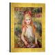 Gerahmtes Bild von Pierre Auguste Renoir Little Girl Carrying Flowers, or The Little Gleaner, 1888", Kunstdruck im hochwertigen handgefertigten Bilder-Rahmen, 30x40 cm, Gold raya