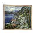 Gerahmtes Bild von Lovis Corinth Walchensee, Serpentine, Kunstdruck im hochwertigen handgefertigten Bilder-Rahmen, 70x50 cm, Silber raya