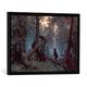 Gerahmtes Bild von Ivan Ivanovich Shishkin Morning in a Pine Forest, 1889", Kunstdruck im hochwertigen handgefertigten Bilder-Rahmen, 70x50 cm, Schwarz matt