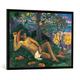Gerahmtes Bild von Paul Gauguin "Te Arii Vahine", Kunstdruck im hochwertigen handgefertigten Bilder-Rahmen, 100x70 cm, Schwarz matt