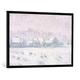 Gerahmtes Bild von Claude Monet "Effet de neige à Giverny (Schnee in Giverny)", Kunstdruck im hochwertigen handgefertigten Bilder-Rahmen, 100x70 cm, Schwarz matt