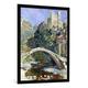 Gerahmtes Bild von Claude Monet "The Castle of Dolceacqua, 1884", Kunstdruck im hochwertigen handgefertigten Bilder-Rahmen, 70x100 cm, Schwarz matt