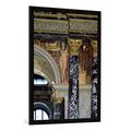 Gerahmtes Bild von Gustav Klimt "Wien, Kunsthist.Mus., Wandmal. v.Klimt", Kunstdruck im hochwertigen handgefertigten Bilder-Rahmen, 70x100 cm, Schwarz matt