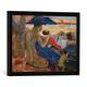 Gerahmtes Bild von Paul Gauguin Te Vaa, Kunstdruck im hochwertigen handgefertigten Bilder-Rahmen, 60x40 cm, Schwarz matt
