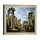 Gerahmtes Bild von Giovanni Paolo Pannini or Panini Roman Ruins with a Prophet, 1751", Kunstdruck im hochwertigen handgefertigten Bilder-Rahmen, 40x30 cm, Silber raya
