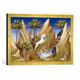 Gerahmtes Bild von Marco Polo Buchmalerei Marco Polo, Merveilles, fol.85 r, Kunstdruck im hochwertigen handgefertigten Bilder-Rahmen, 60x40 cm, Gold raya