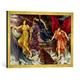 Gerahmtes Bild von Evelyn de Morgan The Storm Spirits, 1900", Kunstdruck im hochwertigen handgefertigten Bilder-Rahmen, 70x50 cm, Gold raya