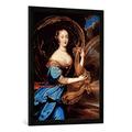 Gerahmtes Bild von 17. Jahrhundert Marquise de Montespan/nach L.Elle, Kunstdruck im hochwertigen handgefertigten Bilder-Rahmen, 60x80 cm, Schwarz matt