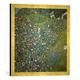 Gerahmtes Bild von Gustav Klimt Italienische Gartenlandschaft, Kunstdruck im hochwertigen handgefertigten Bilder-Rahmen, 50x50 cm, Gold raya