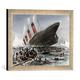 Gerahmtes Bild von Willy StöwerDer Untergang der Titanic, Kunstdruck im hochwertigen handgefertigten Bilder-Rahmen, 40x30 cm, Silber raya