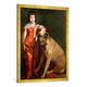 Gerahmtes Bild von Sir Anthony nach van Dyck "Full length portrait of Charles II as a boy with a mastiff", Kunstdruck im hochwertigen handgefertigten Bilder-Rahmen, 70x100 cm, Gold raya