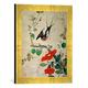 Gerahmtes Bild von Wang Guochen One of a series of paintings of birds and fruit, late 19th century, Kunstdruck im hochwertigen handgefertigten Bilder-Rahmen, 30x40 cm, Gold raya