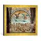 Gerahmtes Bild von Luca SignorelliDie Auferstehung des Fleisches, Kunstdruck im hochwertigen handgefertigten Bilder-Rahmen, 40x30 cm, Gold raya