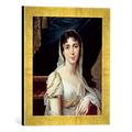 Gerahmtes Bild von Robert Lefevre "Desiree Clary (1781-1860) Queen of Sweden, 1807", Kunstdruck im hochwertigen handgefertigten Bilder-Rahmen, 30x40 cm, Gold raya