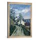 Gerahmtes Bild von Paul Cézanne Doctor Gachet's house at Auvers, c.1873, Kunstdruck im hochwertigen handgefertigten Bilder-Rahmen, 50x70 cm, Silber raya