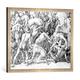 Gerahmtes Bild von Luca SignorelliDas Ende der Menschheit, Kunstdruck im hochwertigen handgefertigten Bilder-Rahmen, 70x50 cm, Silber raya