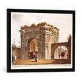 Gerahmtes Bild von Luigi Mayer "A Triumphal Arch of Tripoli in Barbary, plate 24 from 'Views in the Ottoman Empire', pub. by Robert Bowyer (1758-1834) 1803", Kunstdruck im hochwertigen handgefertigten Bilder-Rahmen, 70x50 cm, Schwarz matt