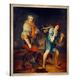 Gerahmtes Bild von Christopher Paudiß "Abraham und Isaak auf dem Weg", Kunstdruck im hochwertigen handgefertigten Bilder-Rahmen, 70x70 cm, Silber raya