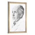 Gerahmtes Bild von Unbekannt Richard Strauss (1864-1949) German conductor and composer, Kunstdruck im hochwertigen handgefertigten Bilder-Rahmen, 50x70 cm, Silber raya