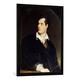 Gerahmtes Bild von William Essex Lord Byron after a Portrait painted by Thomas Phillips in 1814, 1844", Kunstdruck im hochwertigen handgefertigten Bilder-Rahmen, 60x80 cm, Schwarz matt