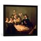 Gerahmtes Bild von Harmensz van Rijn Rembrandt Anatomische Vorlesung des Dr. Nicolaes Tulp, Kunstdruck im hochwertigen handgefertigten Bilder-Rahmen, 70x50 cm, Schwarz matt