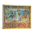 Gerahmtes Bild von 10. Jahrhundert "Auferweckung der Tochter des Jairus und Heilung der blutflüssigen Frau", Kunstdruck im hochwertigen handgefertigten Bilder-Rahmen, 100x70 cm, Gold raya
