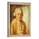 Gerahmtes Bild von Johann Philipp Bach Portrait of Carl Philipp Emanuel Bach, c.1780, Kunstdruck im hochwertigen handgefertigten Bilder-Rahmen, 40x60 cm, Silber raya