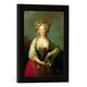 Gerahmtes Bild von Élisabeth-Louise Vigée-Lébrun "Elisabeth of France (1764-94) called Madame Elizabeth, c.1782", Kunstdruck im hochwertigen handgefertigten Bilder-Rahmen, 30x40 cm, Schwarz matt