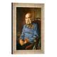 Gerahmtes Bild von AKG Anonymous Porträt Franz Joseph I, Kunstdruck im hochwertigen handgefertigten Bilder-Rahmen, 30x40 cm, Silber raya