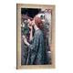 Gerahmtes Bild von John William Waterhouse The Soul of The Rose, 1908", Kunstdruck im hochwertigen handgefertigten Bilder-Rahmen, 40x60 cm, Silber Raya