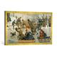 Gerahmtes Bild von Robert Barnes "Winter Sport", Kunstdruck im hochwertigen handgefertigten Bilder-Rahmen, 100x50 cm, Gold raya