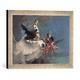 Gerahmtes Bild von Giovanni Battista Tiepolo Raub der Europa, Kunstdruck im hochwertigen handgefertigten Bilder-Rahmen, 40x30 cm, Silber raya