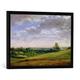 Gerahmtes Bild von John Constable View from Highgate Hill, Kunstdruck im hochwertigen handgefertigten Bilder-Rahmen, 70x50 cm, Schwarz matt