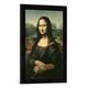 Gerahmtes Bild von Leonardo da Vinci Mona Lisa, c.1503-6, Kunstdruck im hochwertigen handgefertigten Bilder-Rahmen, 40x60 cm, Schwarz matt