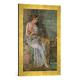 Gerahmtes Bild von 3. Jahrhundert Danae mit Perseus/röm. Wandmalerei, Kunstdruck im hochwertigen handgefertigten Bilder-Rahmen, 40x60 cm, Gold raya