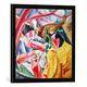 Gerahmtes Bild von Umberto Boccioni Under the Pergola at Naples, 1914", Kunstdruck im hochwertigen handgefertigten Bilder-Rahmen, 50x50 cm, Schwarz matt