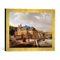 Gerahmtes Bild von Jacques Francois Joseph Swebach Chateau de la Chaussee near Bougival, 1822", Kunstdruck im hochwertigen handgefertigten Bilder-Rahmen, 40x30 cm, Gold raya