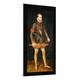 Gerahmtes Bild von Alonso Sanchez Coello "König Philipp II. von Spanien / Coello", Kunstdruck im hochwertigen handgefertigten Bilder-Rahmen, 50x100 cm, Schwarz matt
