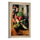 Gerahmtes Bild von Hieronymus Bosch The Last Judgement : Detail of the Cask, Kunstdruck im hochwertigen handgefertigten Bilder-Rahmen, 40x60 cm, Silber raya